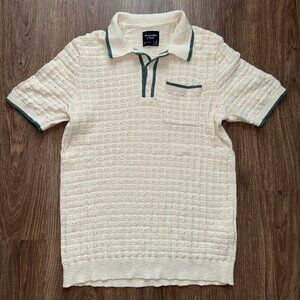BARELY WORN Abercrombie Short Sleeve Sweater Polo (Medium Tall)